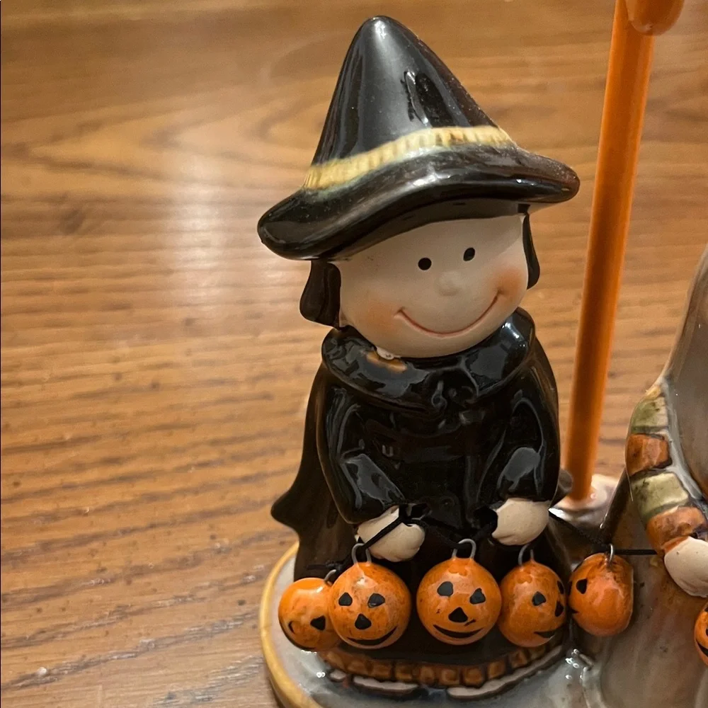 Yankee Candle Ronnie Walter‎ Halloween Witch and Cat Candle Holder